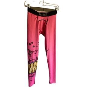 SLEEFS Pink Slime Tights Compression Leggings Mens S Polyester/Spandex
